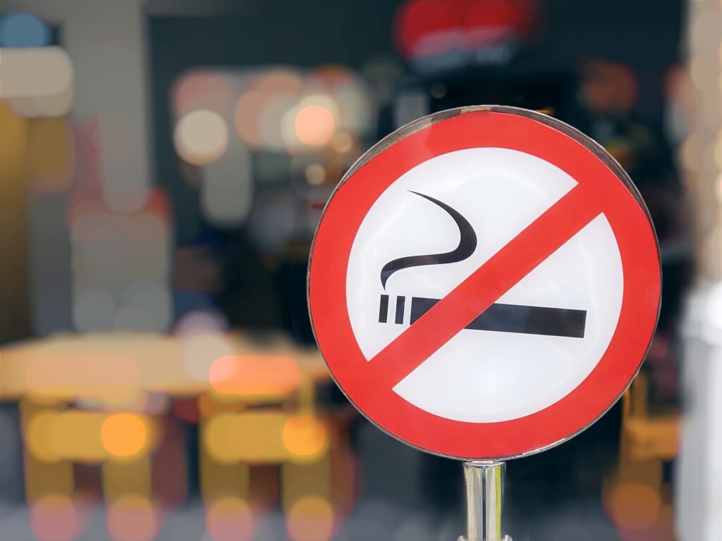 Letrero de prohibido fumar